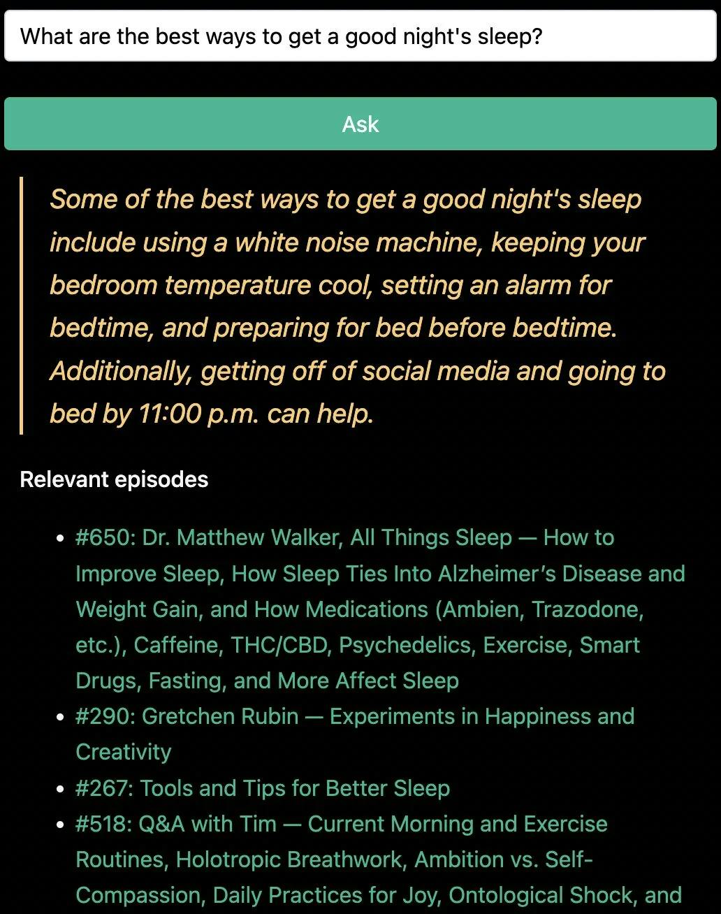 How to get a good night's sleep?