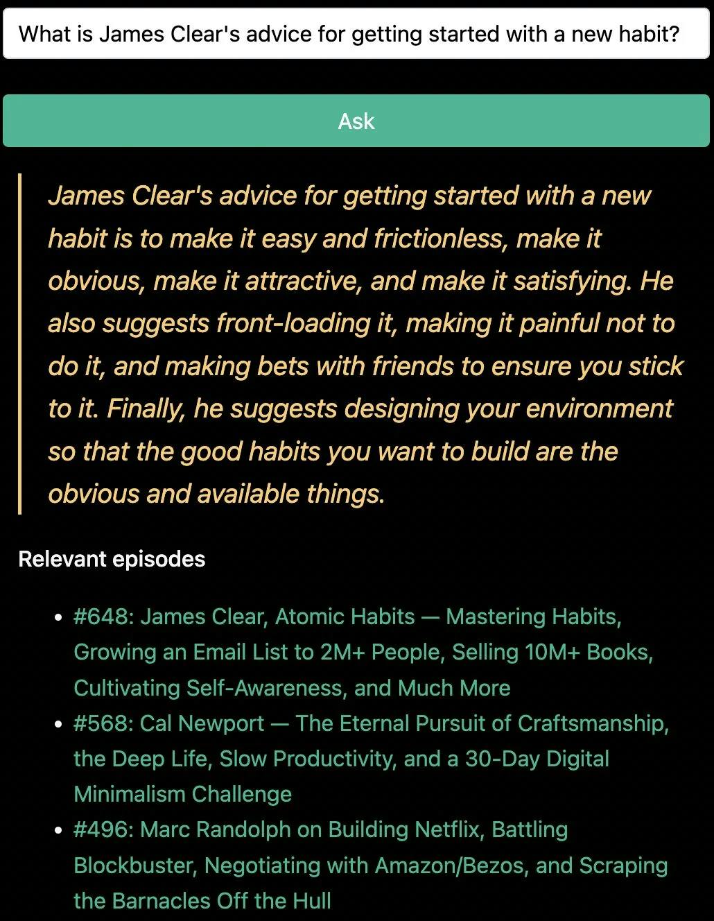 James Clear on habits