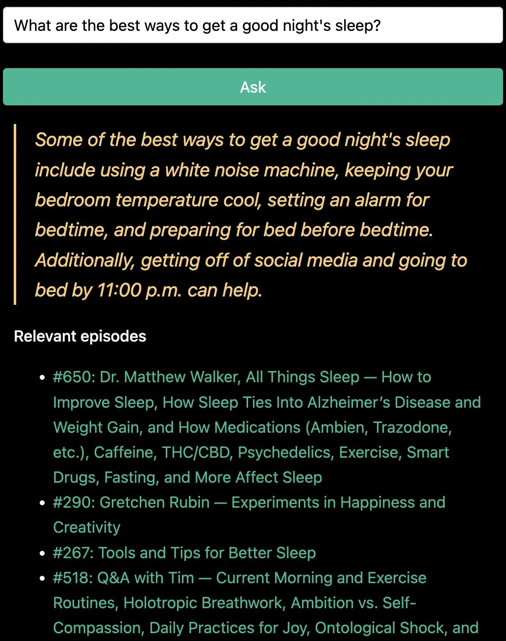 How to get a good night's sleep?